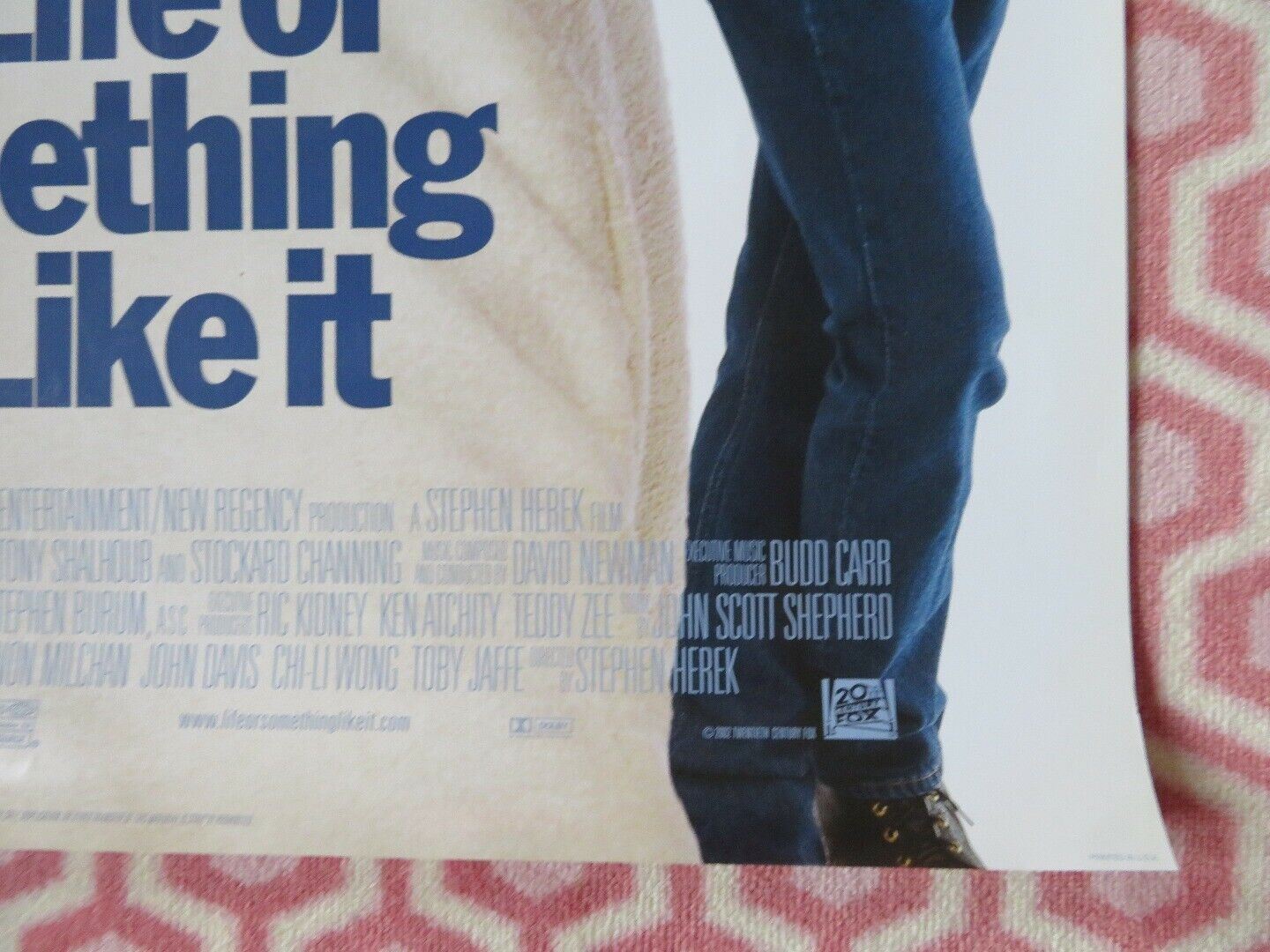 LIFE OR SOMETHING LIKE IT VERSION A  US ONE SHEET ROLLED POSTER A JOLIE 2002