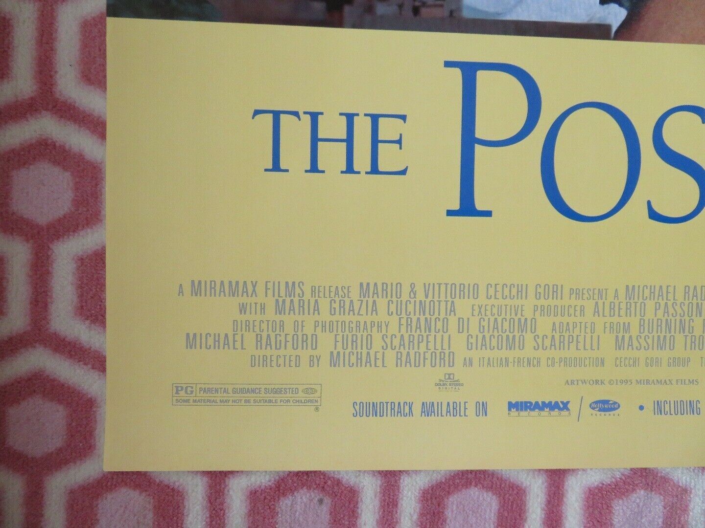 THE POSTMAN  US ONE SHEET ROLLED POSTER MICHAEL RADFORD 1994