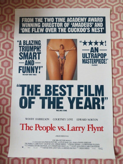 THE PEOPLE VS. LARRY FLYNT US ONE SHEET ROLLED POSTER WOODY HARRELSON 1996