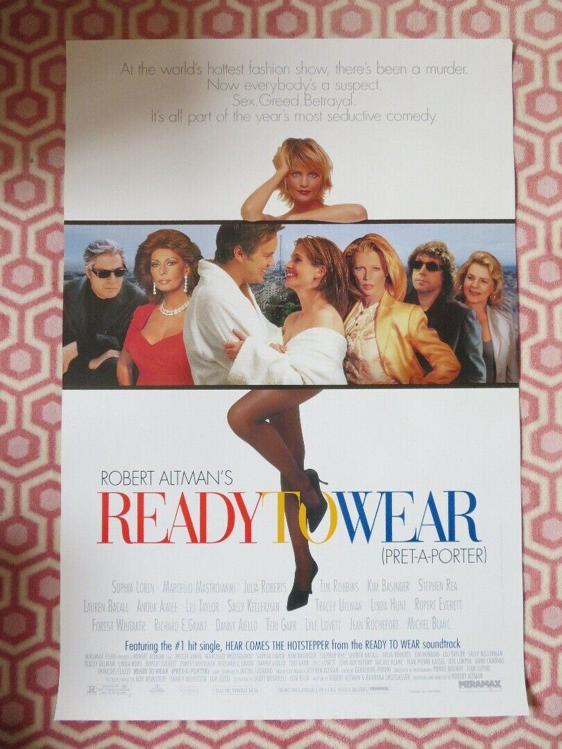 READY TO WEAR / PRET-A-PORTER US ONE SHEET ROLLED POSTER KIM BASINGER 1994