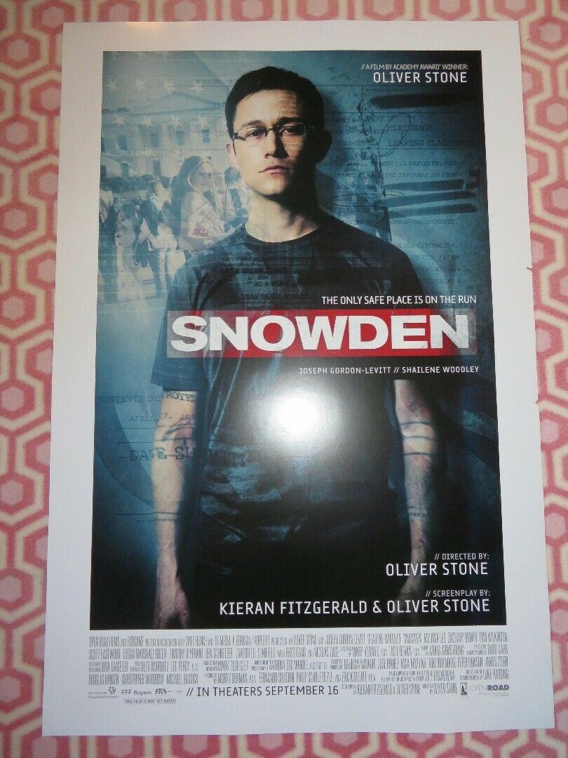 SNOWDEN US ONE SHEET ROLLED POSTER JOSEPH GORDON-LEVITT 2016