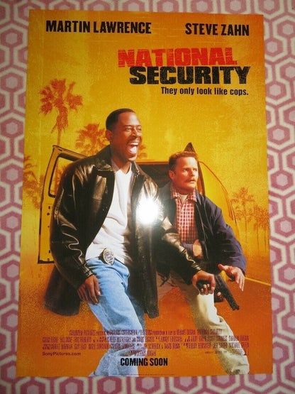 NATIONAL SECURITY US ONE SHEET ROLLED POSTER MARTIN LAWERENCE STEVE ZAHN 2003