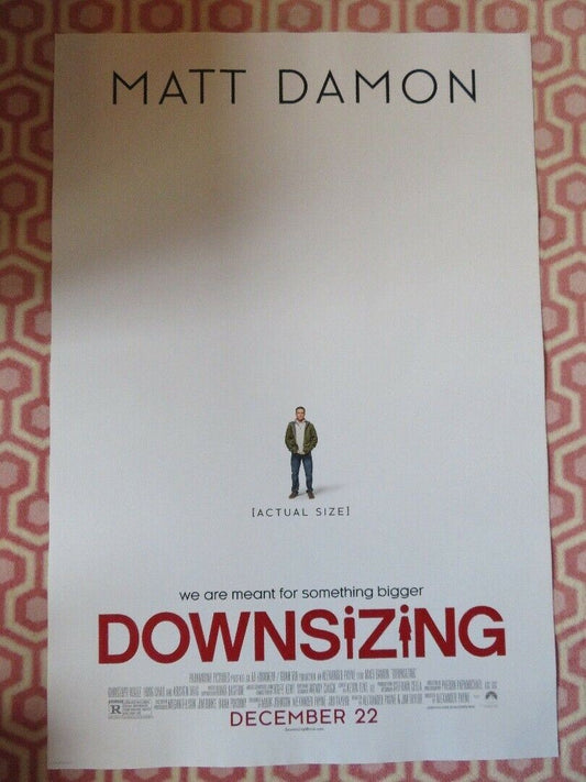 DOWNSIZING US ONE SHEET ROLLED POSTER MATT DAMON 2017