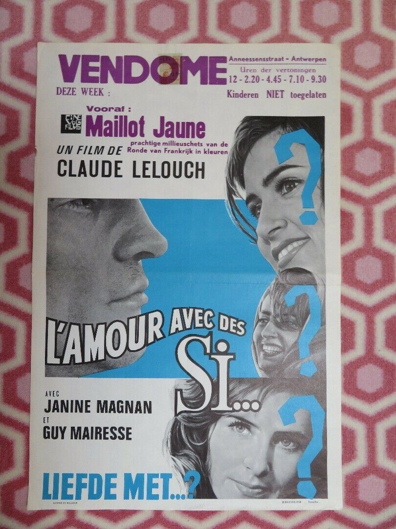 L'AMOUR AVEC DES SI../ In the Affirmative BELGIUM (21.5"x 14.5) POSTER 1964