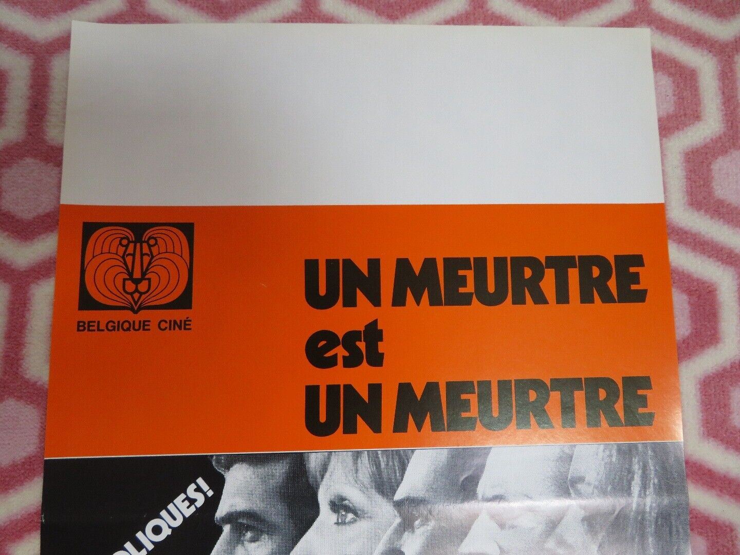 UN MEURTE EST UN MEURTRE/ Murder Is a Murder BELGIUM (21"x 13.5) POSTER 1972