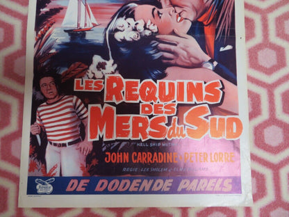 HELL SHIP MUTINY BELGIUM (21.5"x 14) POSTER JON HALL JOHN CARRADINE 1957