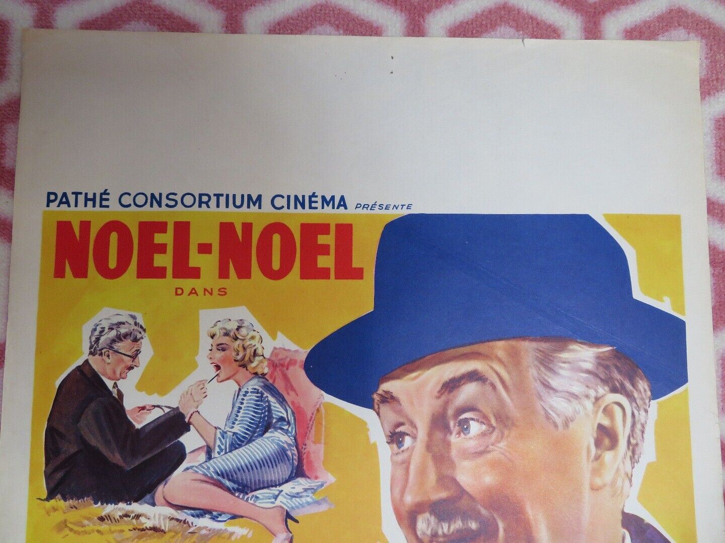 BONJOUR TOUBIB/ Hi Doc BELGIUM (22"x 14.5) POSTER NOEL NOEL SIMON BACH 1957