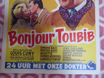 BONJOUR TOUBIB/ Hi Doc BELGIUM (22"x 14.5) POSTER NOEL NOEL SIMON BACH 1957