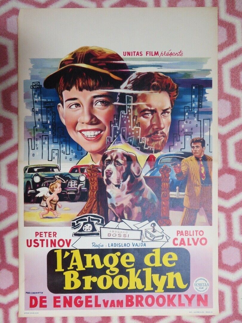 L'ANGE DE BROOKLYN/ THE MAN WHO WAGGED HIS TAIL BELGIUM (21"x 14) POSTER 1957