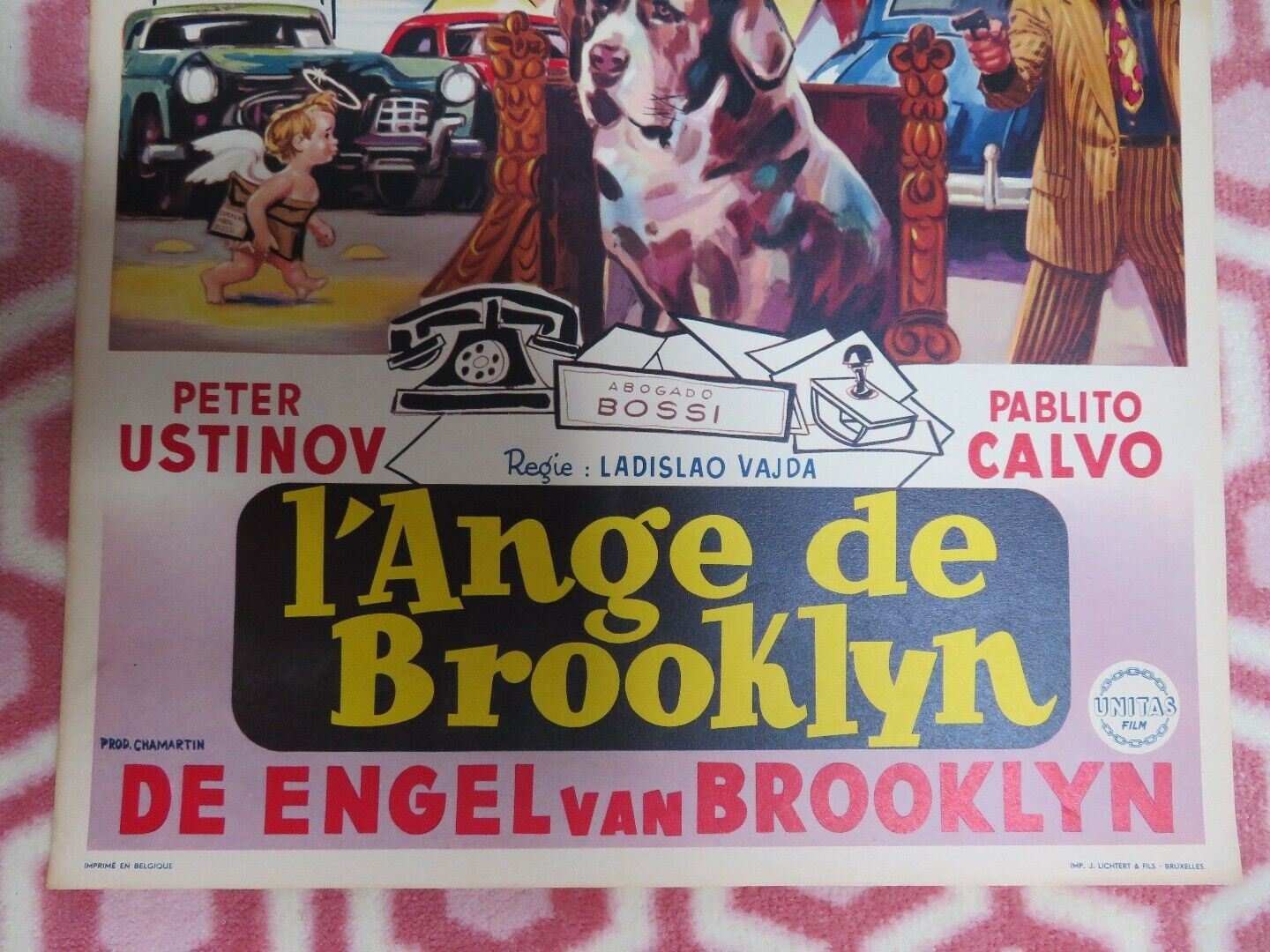 L'ANGE DE BROOKLYN/ THE MAN WHO WAGGED HIS TAIL BELGIUM (21"x 14) POSTER 1957