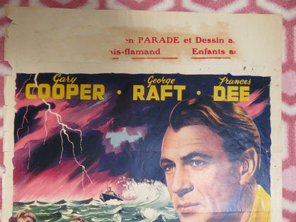 SOULS AT SEA BELGIUM (21"x 14) POSTER GARY COOPER GEORGE RAFT 1953