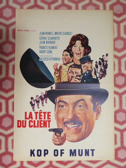 LA TETE DU CLIENT BELGIUM (21"x 14) POSTER JEAN POIRET MICHEL SERRAULT  1965