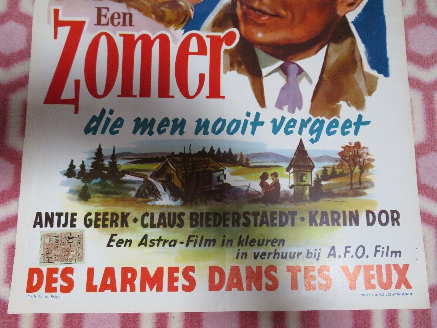 DIE MEN NOOIT VERGEET /A Summer You Will Never Forget BELGIUM (21.5"x14) POSTER