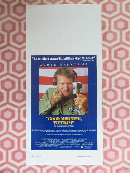 GOOD MORNING VIETNAM ITALIAN LOCANDINA (27.5"x 13.5") POSTER ROBIN WILLIAMS 1987