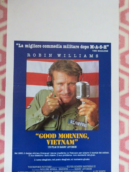 GOOD MORNING VIETNAM ITALIAN LOCANDINA (27.5"x 13.5") POSTER ROBIN WILLIAMS 1987