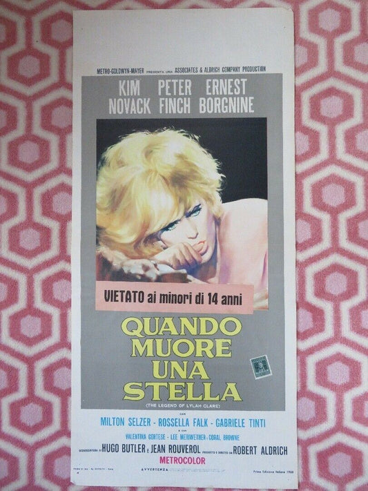 THE LEGEND OF LYLAH CLARE ITALIAN LOCANDINA (27"x13") POSTER KIM NOVACK  1968