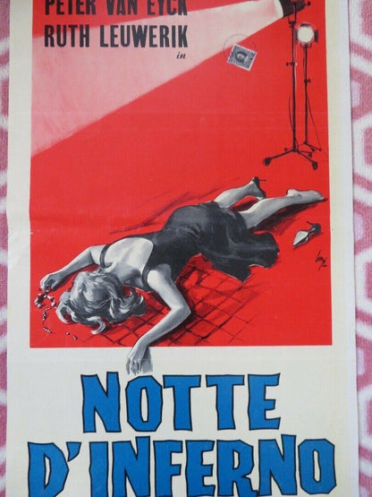 NOTTE D'INFERNO/Sweetheart of the Gods ITALIAN LOCANDINA (27.5"x 13") POSTER '60