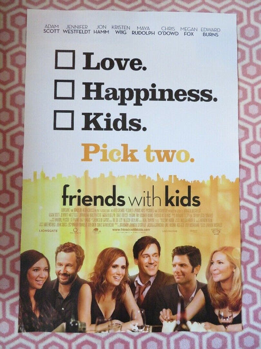 FRIENDS WITH KIDS  US ONE SHEET ROLLED POSTER ADAM SCOTT MEGAN FOX JON HAMM 2011