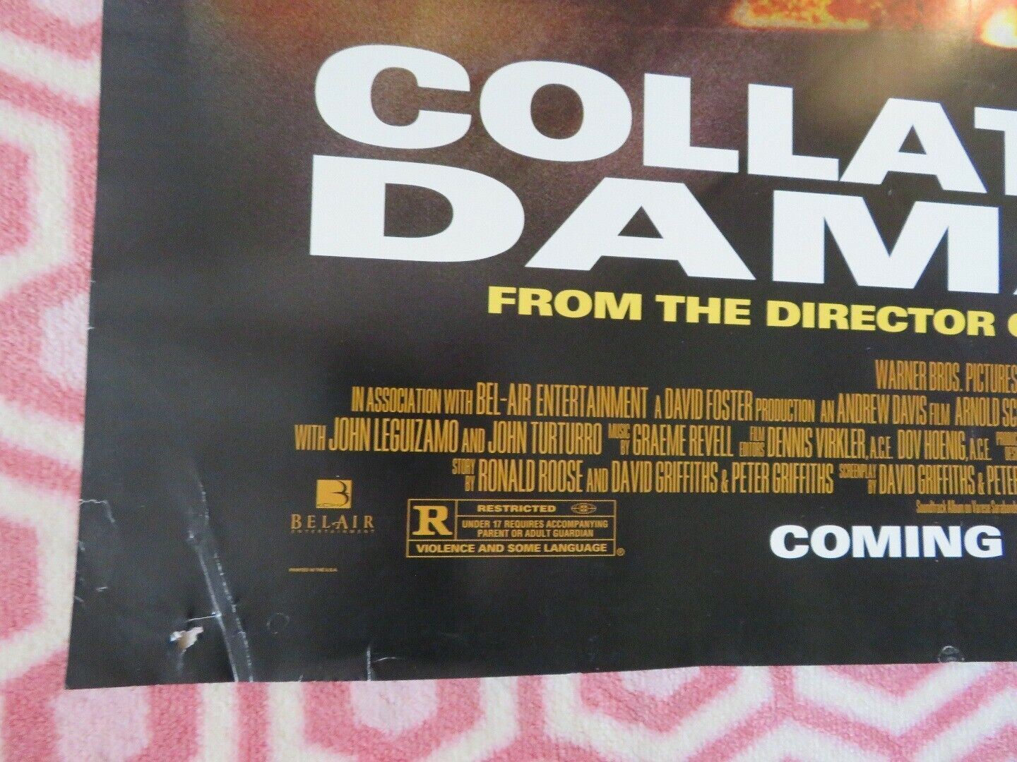 COLLATERAL DAMAGE  US ONE SHEET ROLLED POSTER SCHWARZENEGGER 2002