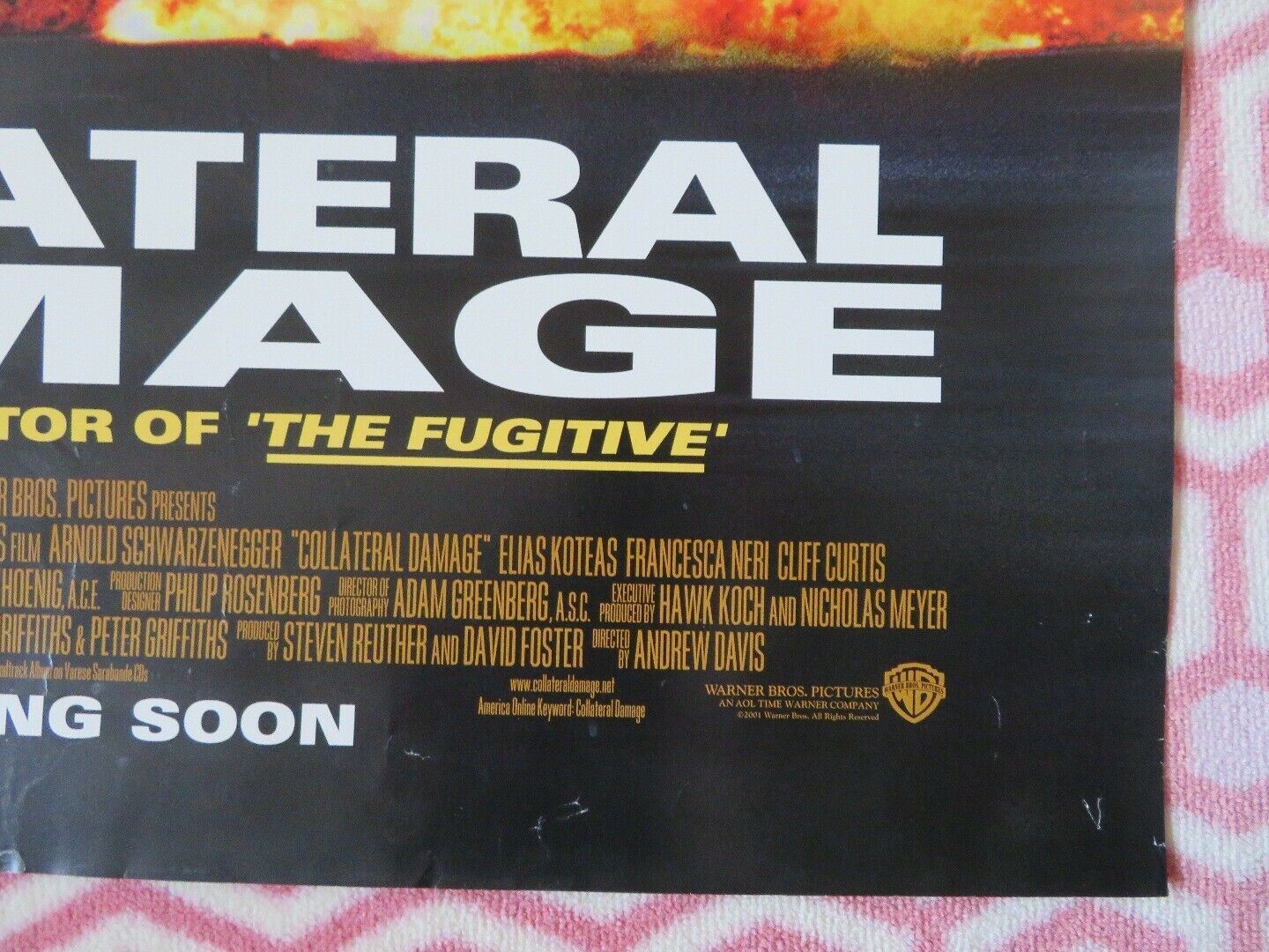 COLLATERAL DAMAGE  US ONE SHEET ROLLED POSTER SCHWARZENEGGER 2002