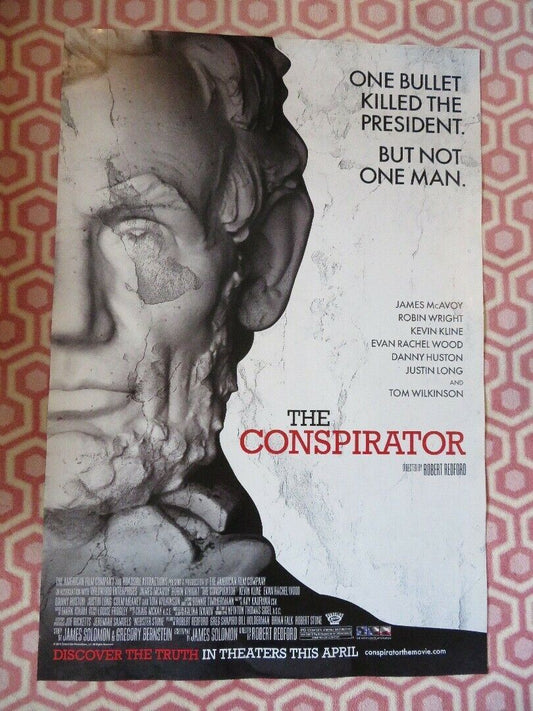 THE CONSPIRATOR TEASER US ONE SHEET ROLLED POSTER JAMES MCAVOY R REDFORD 2010