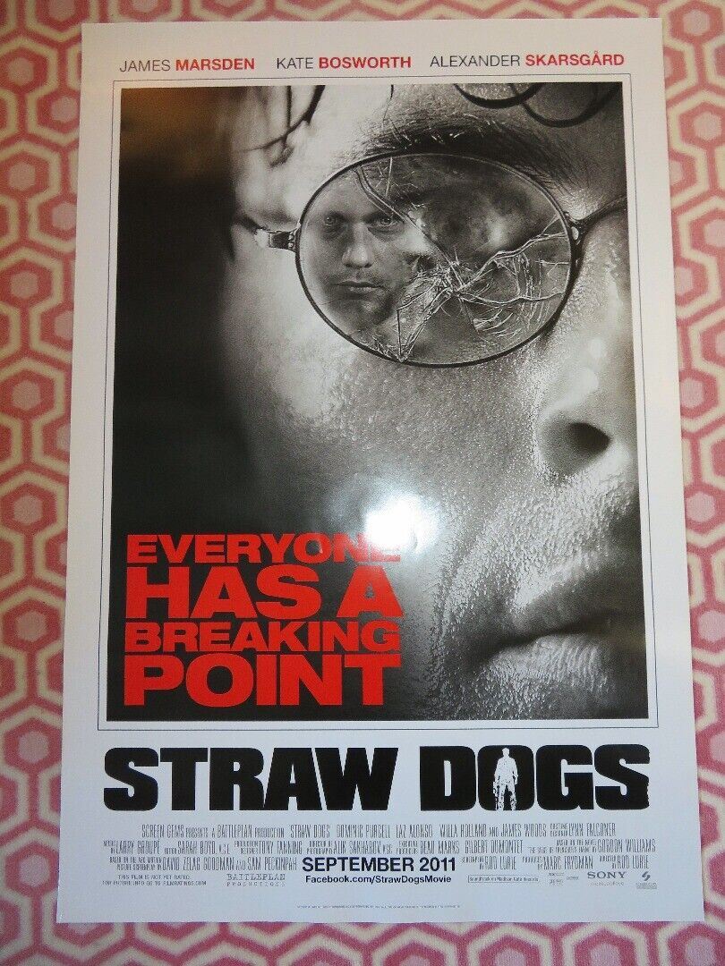 STRAW DOGS  US ONE SHEET ROLLED POSTER JAMES MARSDEN JAMES WOOD 2011