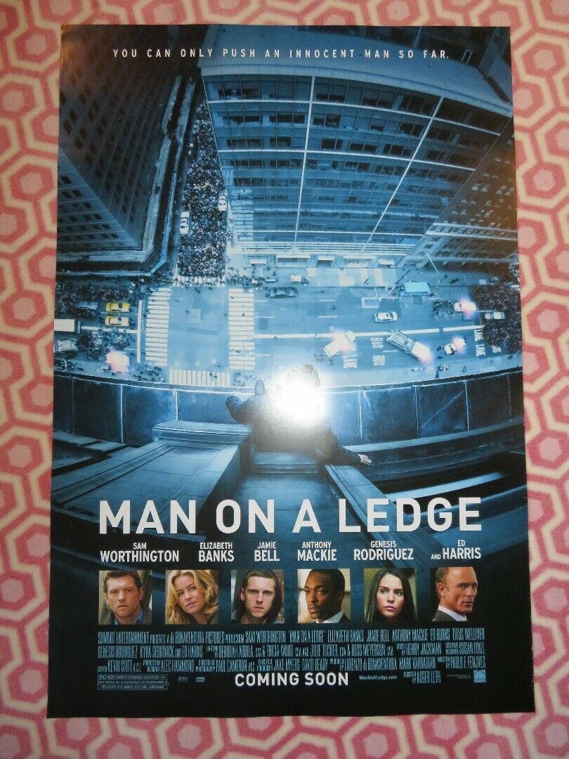 MAN ON A LEDGE  US ONE SHEET ROLLED POSTER ED HARRIS SAM WORTHINGTON 2012