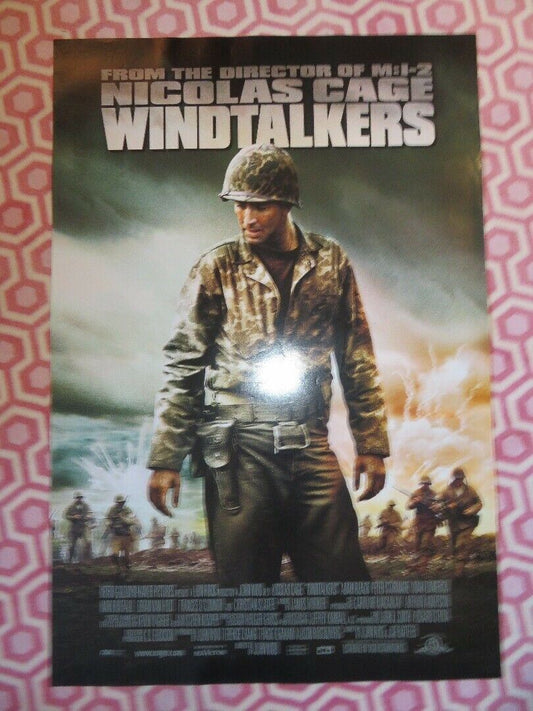 WIND TALKERS US ONE SHEET ROLLED POSTER NICOLAS CAGE 2002