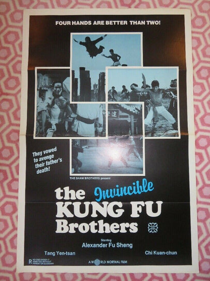 THE INVINCIBLE KUNG FU BROTHERS /The Shaolin Avenger US ONE SHEET ROLLED POSTER