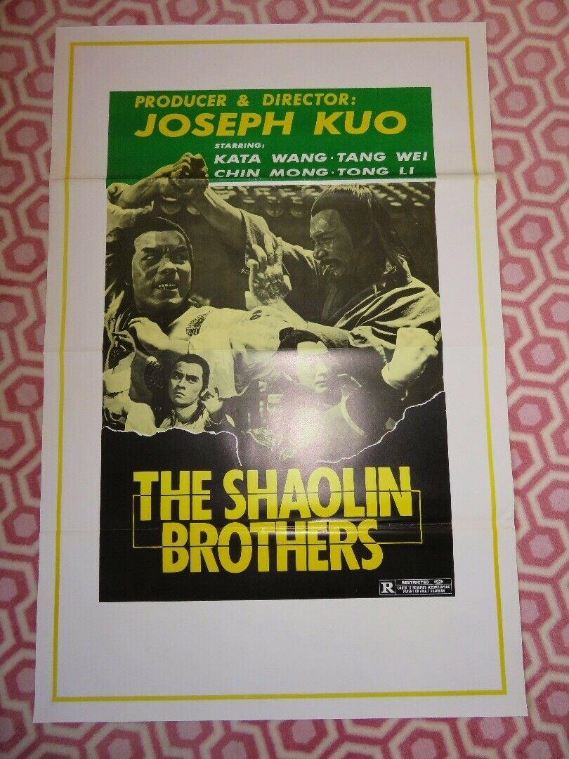 THE SHAOLIN BROTHERS KUNG FU US ONE SHEET ROLLED POSTER JOSEPH KUO 1977