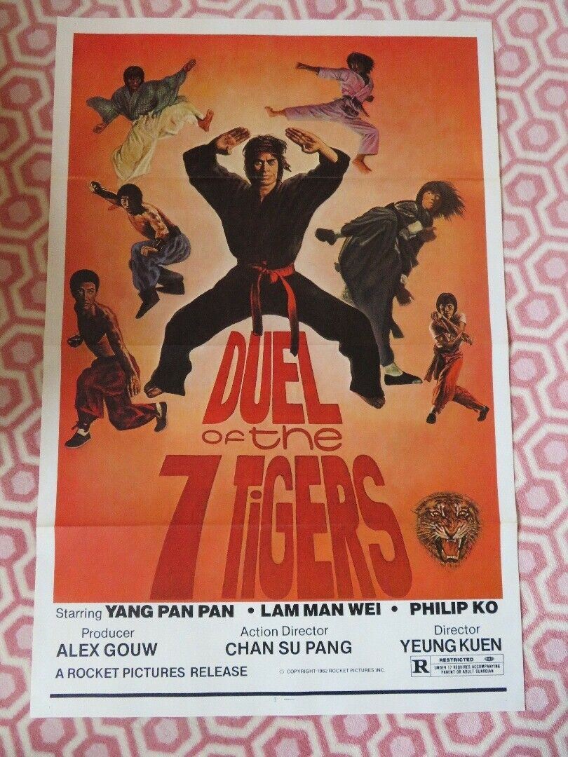 DUEL OF THE 7 TIGERS  KUNG FU US ONE SHEET ROLLED POSTERYANG PAN PAN 1979