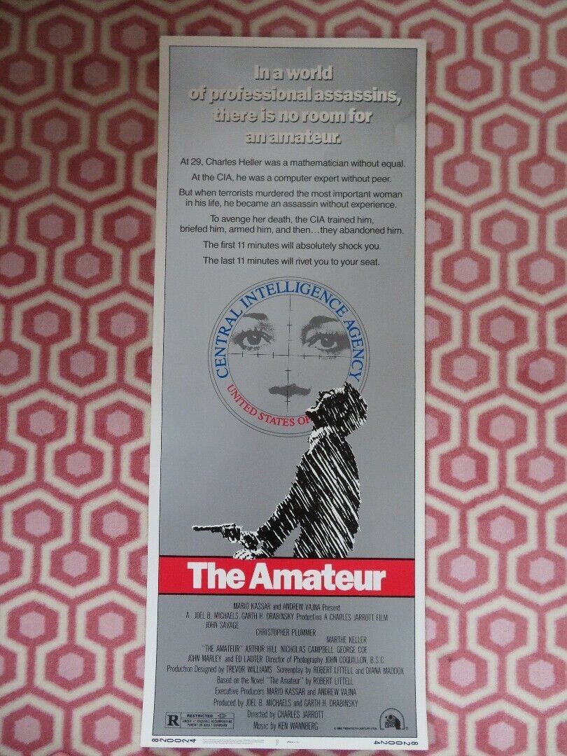 THE AMATUER  US INSERT (14"x 36") POSTER JOHN SAVAGE CHRISTOPHER PLUMMER 1982