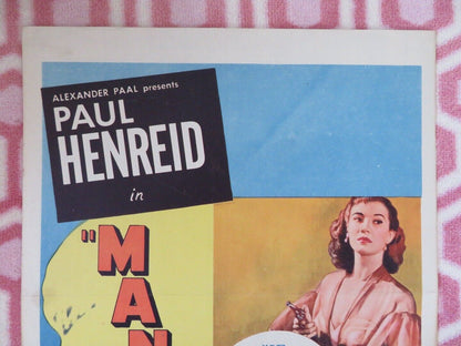 MAN IN HIDING US INSERT (14"x 36") POSTER PAUL HENREID LOIS MAXWELL 1953