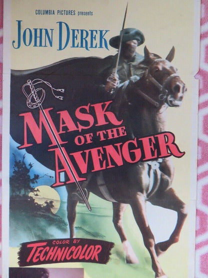 MASK OF THE AVENGER US INSERT (14"x 36") POSTER ANTHONY QUINN JODY LAWRANCE 1951