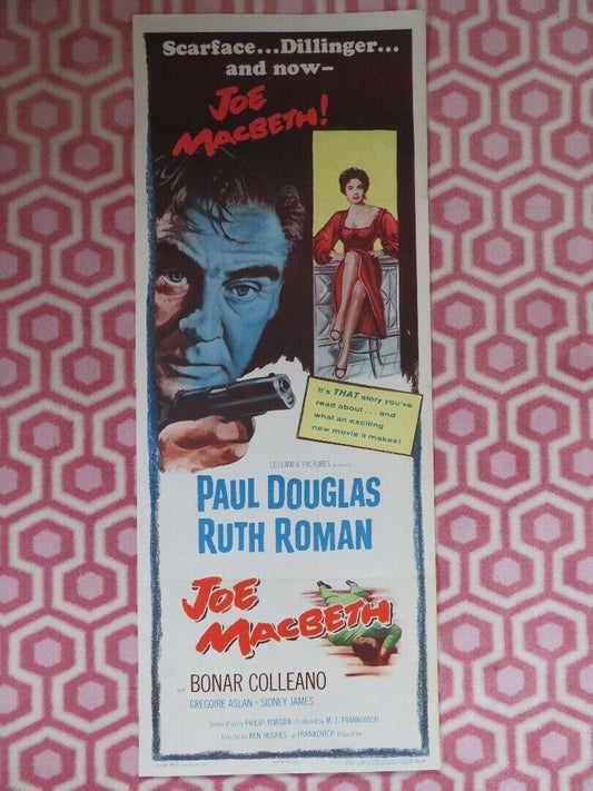 JOE MACBETH  US INSERT (14"x 36") POSTER RUTH ROMAN PAUL DOUGLAS 1956