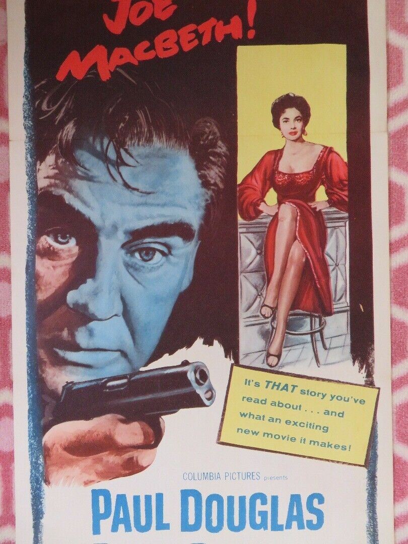 JOE MACBETH  US INSERT (14"x 36") POSTER RUTH ROMAN PAUL DOUGLAS 1956