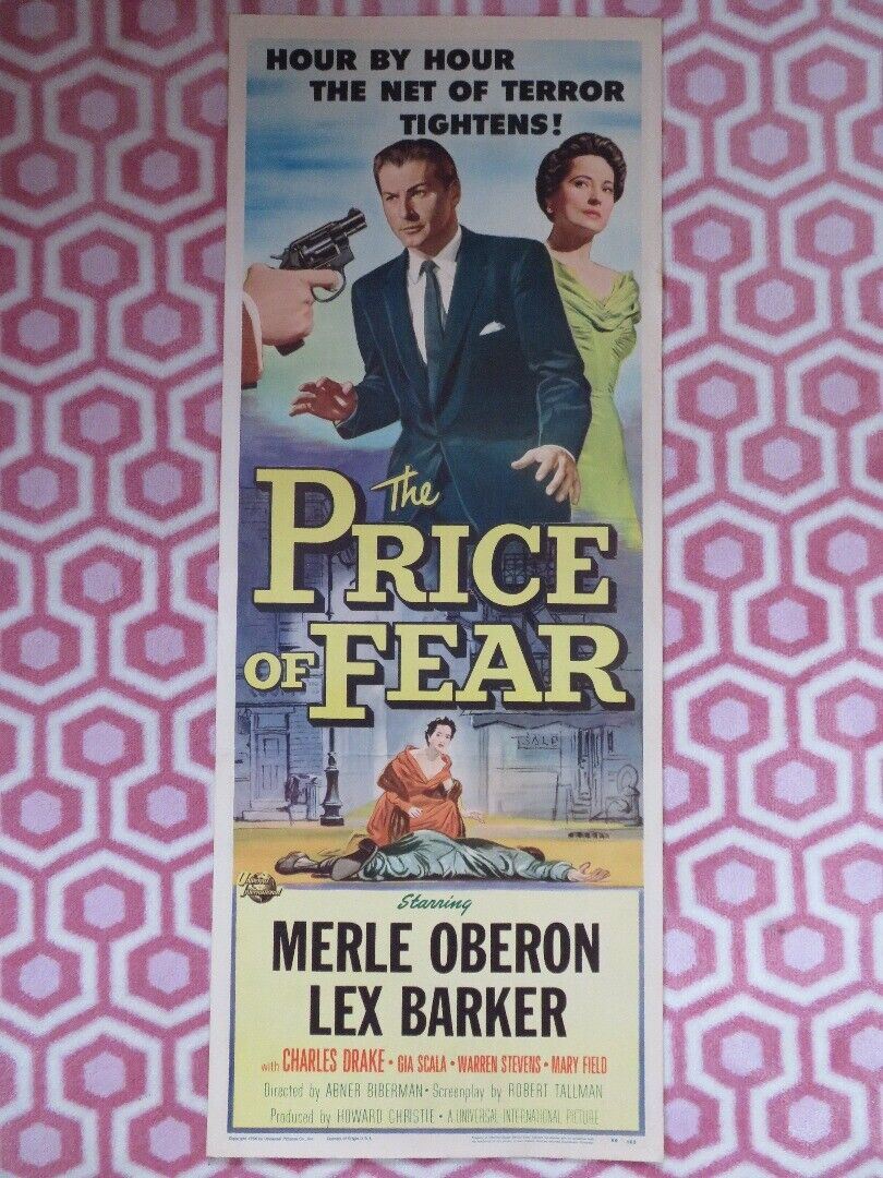 THE PRICE OF FEAR  US INSERT (14"x 36") POSTER MERLE OBERON LEX BARKER 1956