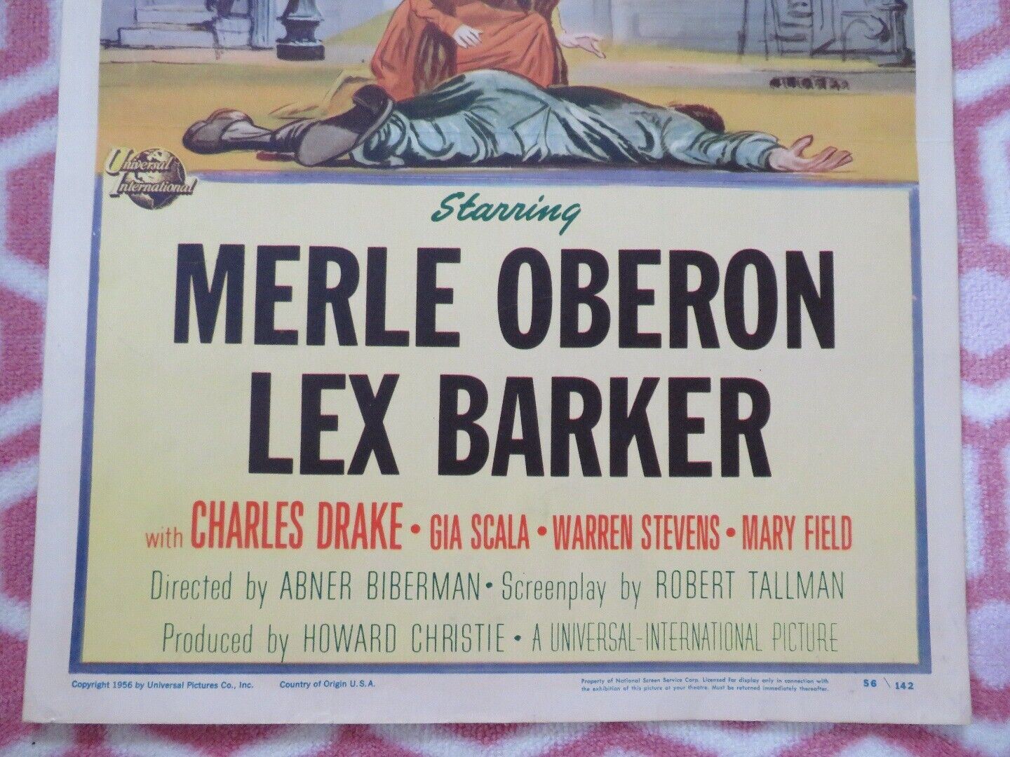 THE PRICE OF FEAR  US INSERT (14"x 36") POSTER MERLE OBERON LEX BARKER 1956