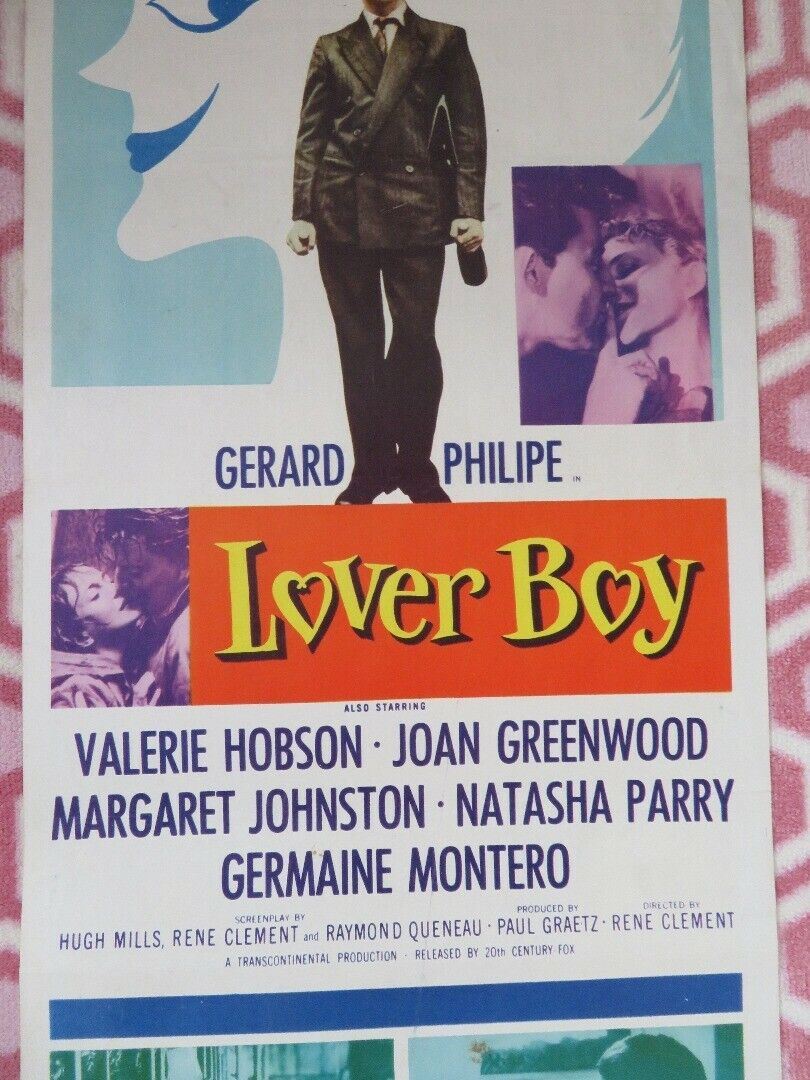 LOVER BOY / Lovers, Happy Lovers! US INSERT (14"x 36")POSTER GERARD PHILIPE '55