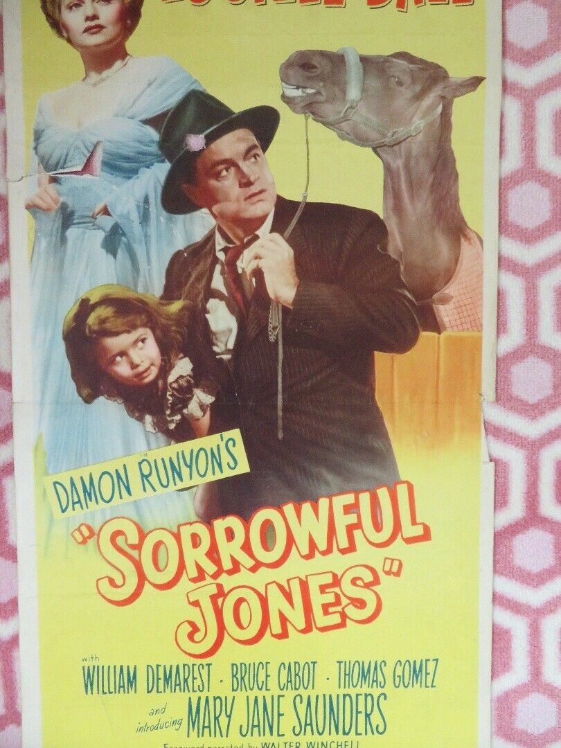 SORROWFUL JONES  US INSERT (14"x 36") POSTER BOB HOPE LUCILLE BALL 1949