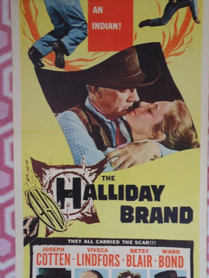 THE HALLIDAY BRAND US INSERT (14"x 36") POSTER JOSEPH COTTEN WARD BOND 1957