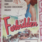 FORBIDDEN  US INSERT (14"x 36") POSTER TONY CURTIS JOANNE DRU 1954