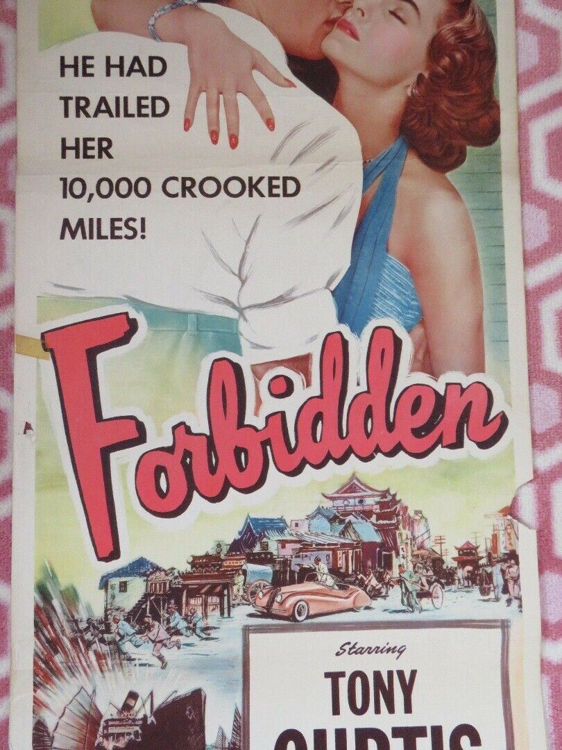 FORBIDDEN  US INSERT (14"x 36") POSTER TONY CURTIS JOANNE DRU 1954