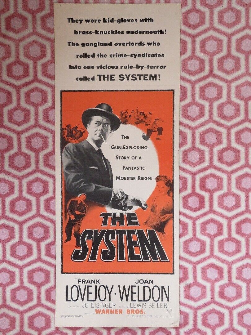 THE SYSTEM US INSERT (14"x 36") POSTER FRANK LOVEJOY JOAN WELDON 1953