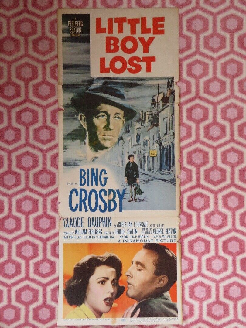 LITTLE BOY LOST  US INSERT (14"x 36") POSTER BING CROSBY 1953