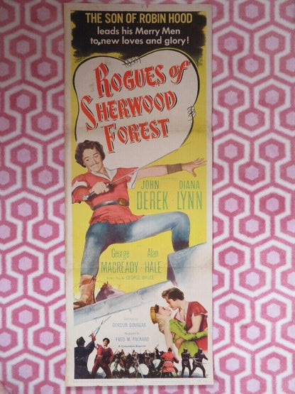 ROGUES OF SHERWOOD FOREST US INSERT (14"x 36") POSTER JOHN DEREK DIANE LYNN 1950