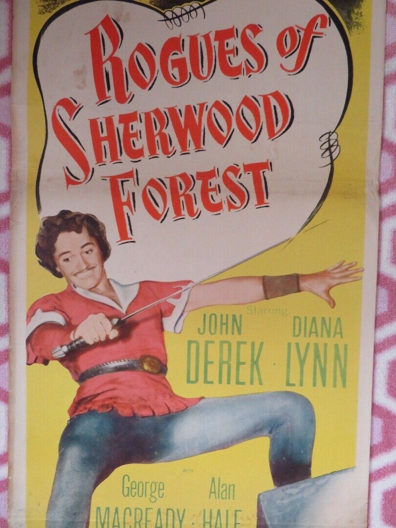ROGUES OF SHERWOOD FOREST US INSERT (14"x 36") POSTER JOHN DEREK DIANE LYNN 1950