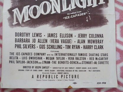 MUSIC IN THE MOONLIGHT / Ice-Capades US INSERT (14"x 36") POSTER D LEWIS 1950