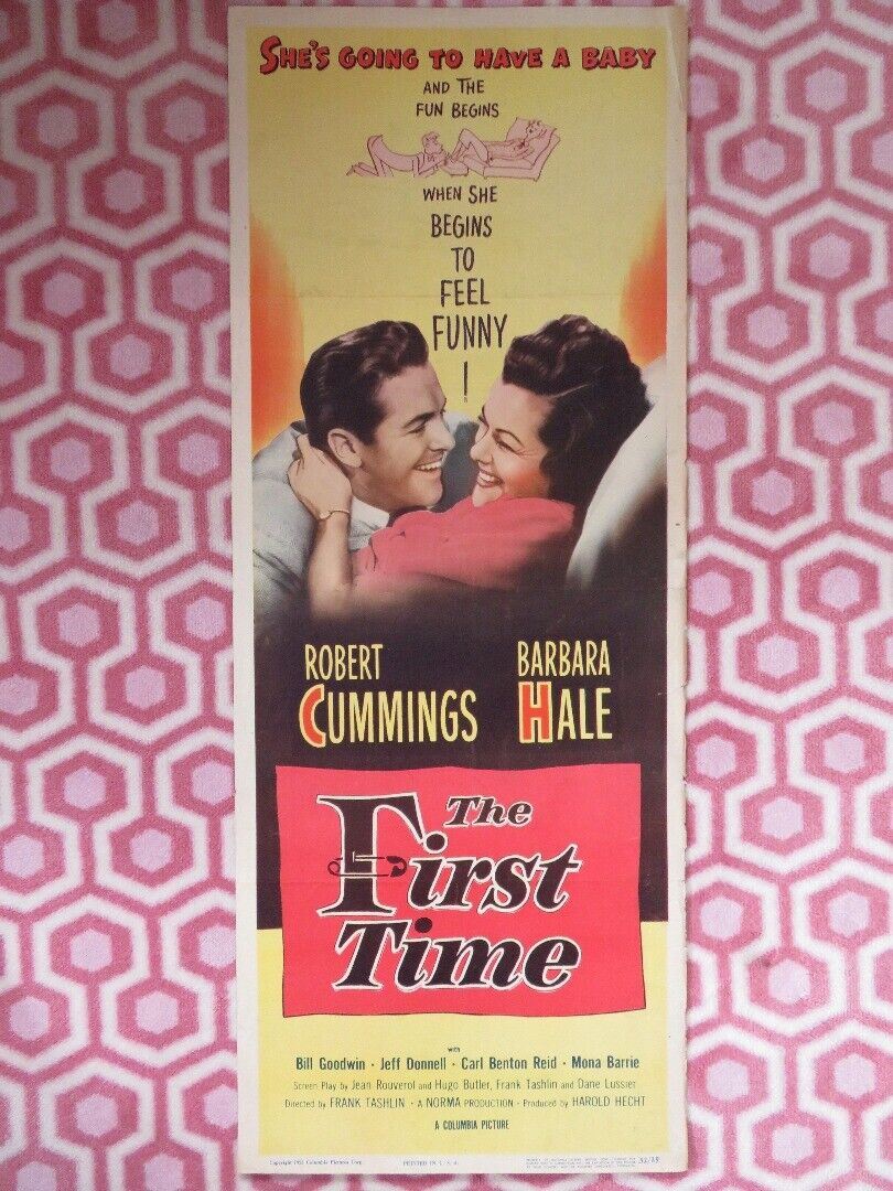 THE FIRST TIME  US INSERT (14"x 36") POSTER ROBERT CUMMINGS BARBARA HALE 1952