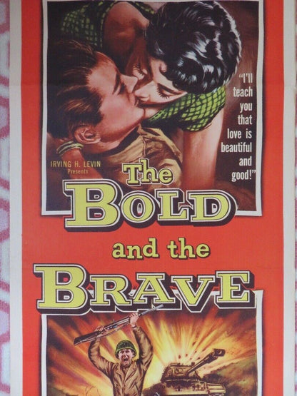 THE BOLD AND THE BRAVE US INSERT (14"x 36") POSTER WENDELL COREY M.ROONEY 1956